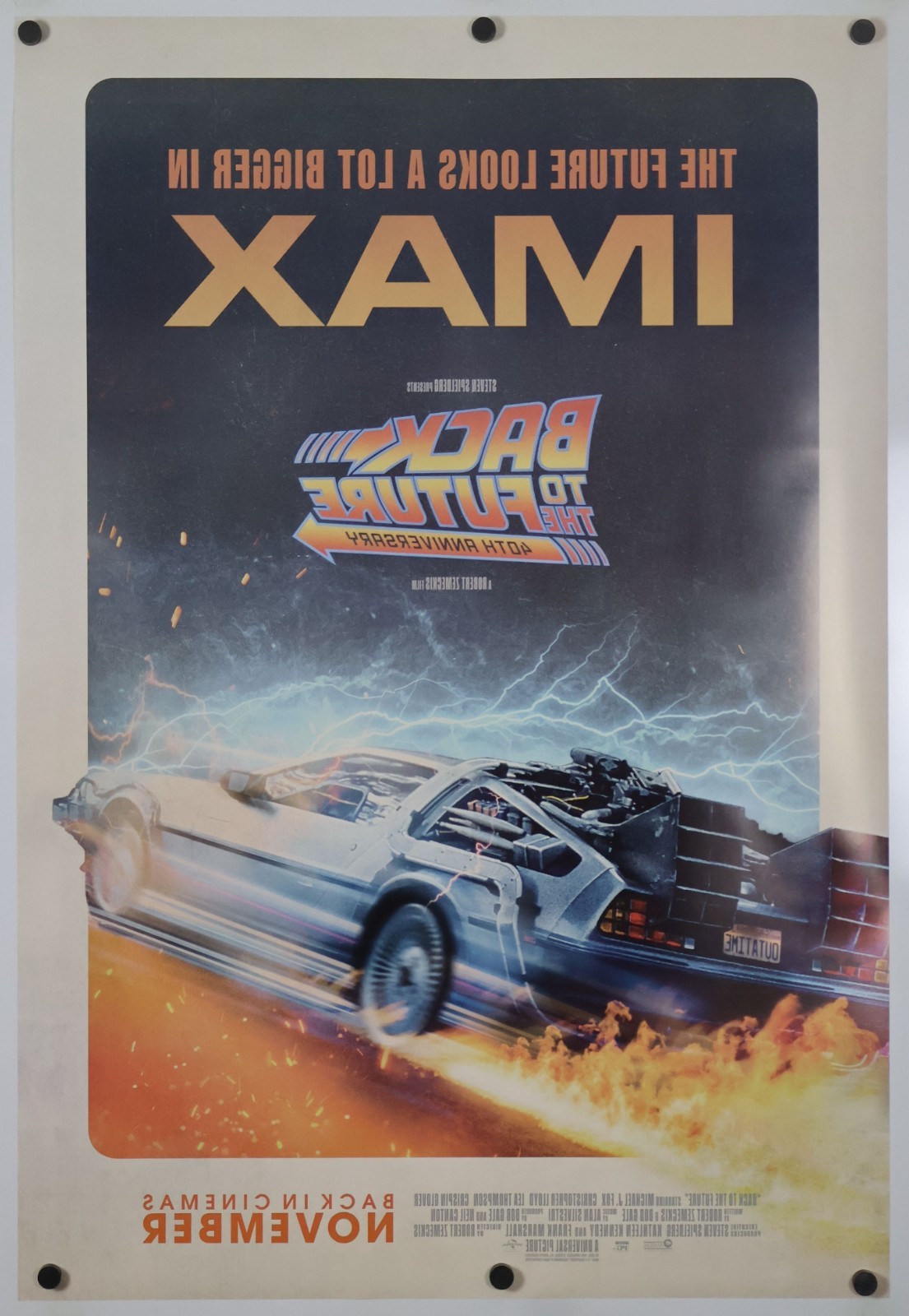 Back To The Future - original DS movie poster 27x40 2025 INTL Rerelease IMAX
