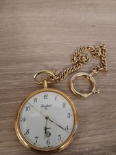 Vintage Bergland Quartz Taschenuhr Gold Plated Schweizer Teile 7 Jewels Thailand