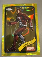 2025 Topps Chrome Marvel Omega Yellow Lava Refractor #196