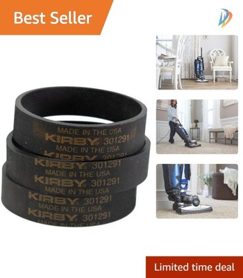 3-Pack Genuine Kirby Vacuum Belts - Universal Fit for Ultimate Convenience