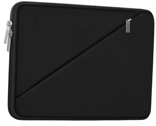 Shockproof 14-Inch Black Laptop Sleeve with Accessory Pocket Protective Cover