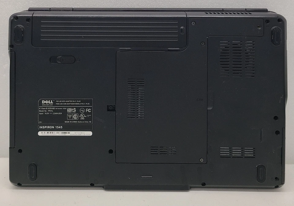 Laptop Dell Inspiron 1545 Intel Pentium Dual-Core T4200 2GB RAM SIN HD/OS (FL) Foto 4 de 4