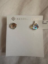 Kendra Scott Jolie Stud Earrings in Dichroic Glass Elegant Chic Earrings NWT $50