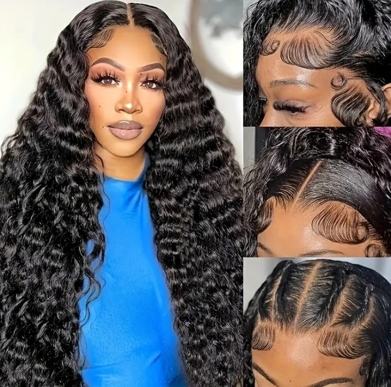 NEW Deep Wave Lace Front Wig 34” Amazon.com : Beliself 34 Inch 13x6 Deep Wave Lace Front Wigs  main image 2