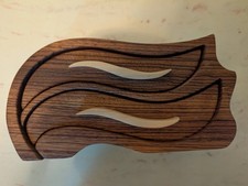 Handmade Wood Box Red Zebra Maple Handles