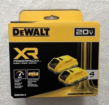 New Dewalt 2026 DCB2104-2 20V Max XR Powerpack 4.0Ah Lithium Ion Batteries (NIB)