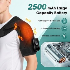 Heating Vibration Shoulder Massager with 3 Vibration Modes, 3 Heating Levels