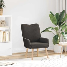 Sessel Polyester und Sperrholz Relaxstuhl Indoor-Sitzm&ouml;bel Winterm&ouml;bel vidaXL