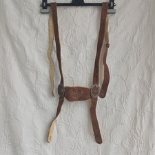suede brown Austrian suspenders set for shorts, pants, Tyrolean alpen wear