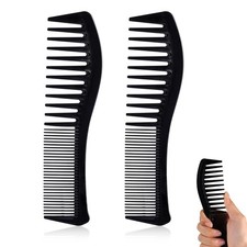 2pcs Hair Combs, Plastic Hairstyle Comb Double Headed Comb Large Wide Tooth ...