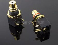 10pcs Audio Video A/V Socket Connector Gold RCA Female Jack Pin PCB Socket
