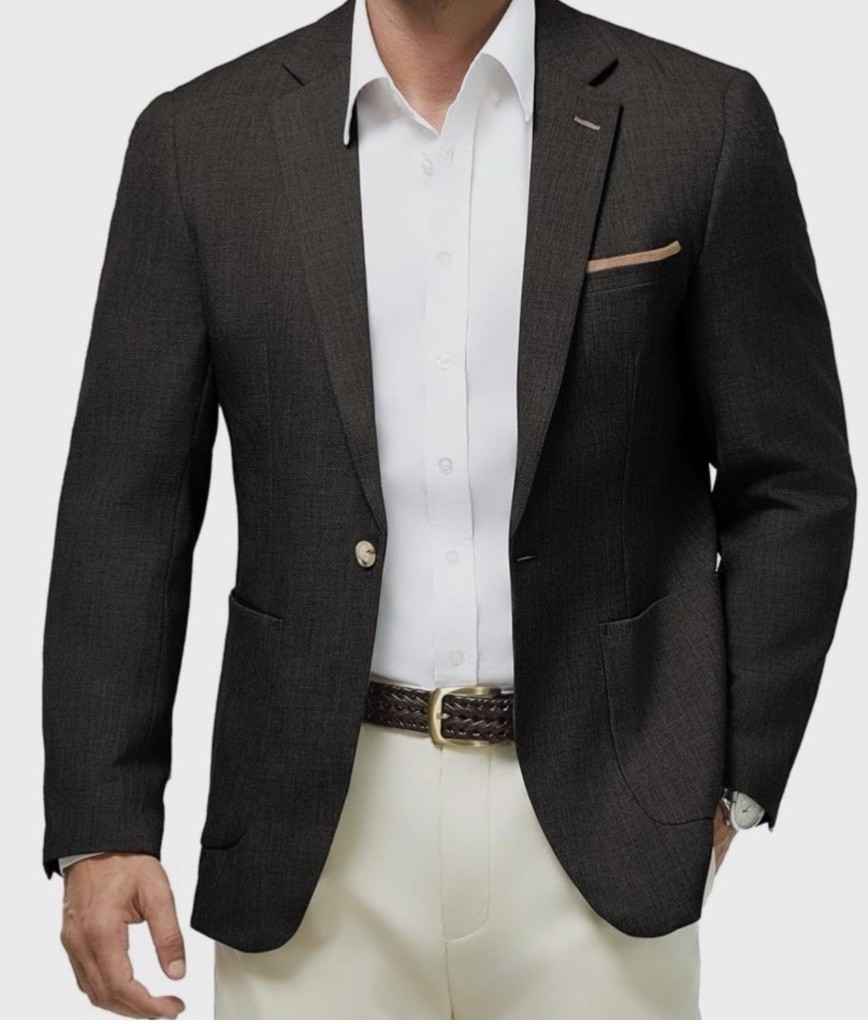 Men’s Linen Jacket Cotton Black Sport Coat Blazer Suit Jacket Sz Med Fully Lined