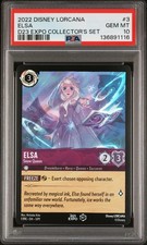 2022 DISNEY LORCANA PROMO D23 EXPO COLLECTOR'S SET #3 ELSA - SNOW QUEEN PSA 10