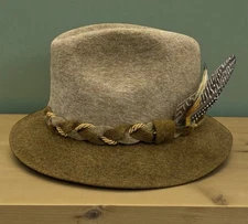 Vintage 40s 50s Cavanagh USA Beaver Felt Fedora Size 6 3/4 - C.K. Slaughter GUC