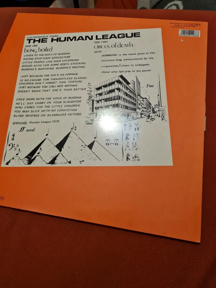 Maxi Single 12" The Human League - Being Boiled / Circus Of Death EU 1980 - Bild 3 von 4