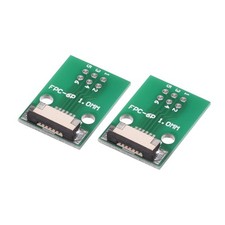 2Pcs FPC Converter Connector 6P 1.0mm on Socket Side Back 0.5mm to DIP 2.54mm