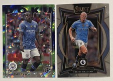 Jeremy Roku Cracked Ice and Erling Haaland Silver Select Manchester City 