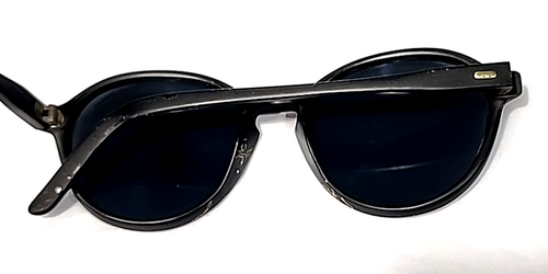 Bolle Acrylex 415 Vintage 90's Black Gray Round Unisex Sunglasses France - Picture 4 of 13