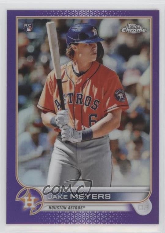 2022 Topps Chrome Purple Refractor 190/250 Jake Meyers #114 Rookie RC 2k3
