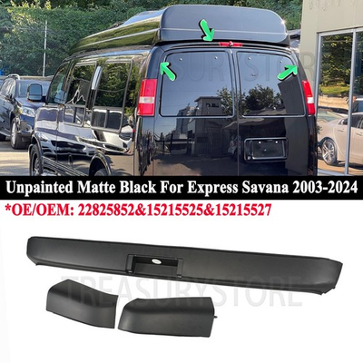 #ad #ad For Express Savana 03 2024 Matte Blk 3Pcs Exterior Rear Upperamp;Side Trim Molding $219.99