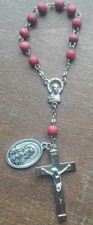 Rosario vintage O L Guadalupe / Sagrado Corazón de María CORONILLA María Diego México