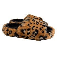 Crocs Classic Leopard Fur Slide; Leopard / Black M4/W6