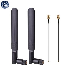 2x 8dBi Dual Band WiFi Antennas 2.4GHz/5.8GHz RP-SMA  2 U.FL to RP-SMA Cable...