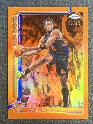 2025-26 Topps Chrome Update #43 OG Anunoby TRUE ORANGE REFRACTOR /25 NYK - product listing photo