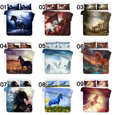 Horse Single/King Single/Double/Queen/King Bed Quilt/Doona/Duvet Cover Set