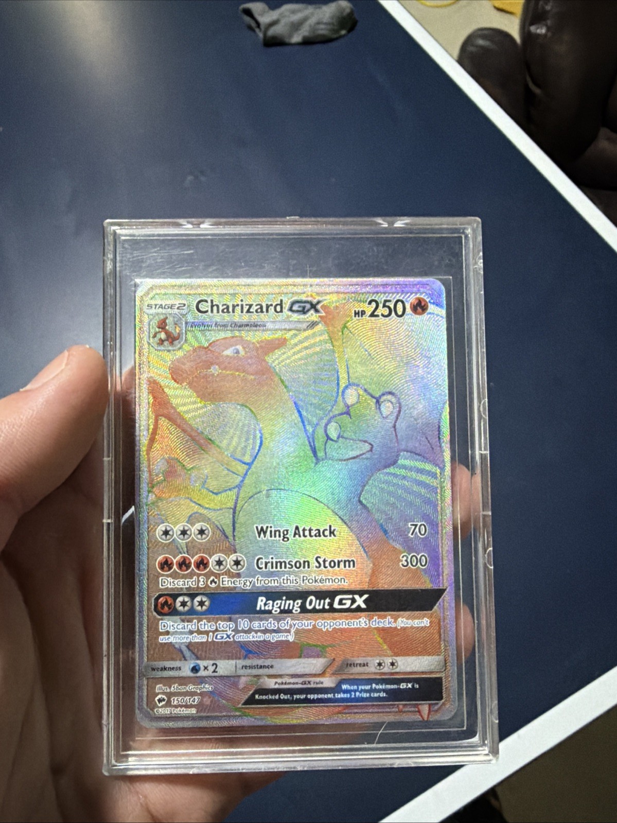 Charizard GX 150/147 Rainbow Secret Rare Burning Shadows NM/MINT Pokémon