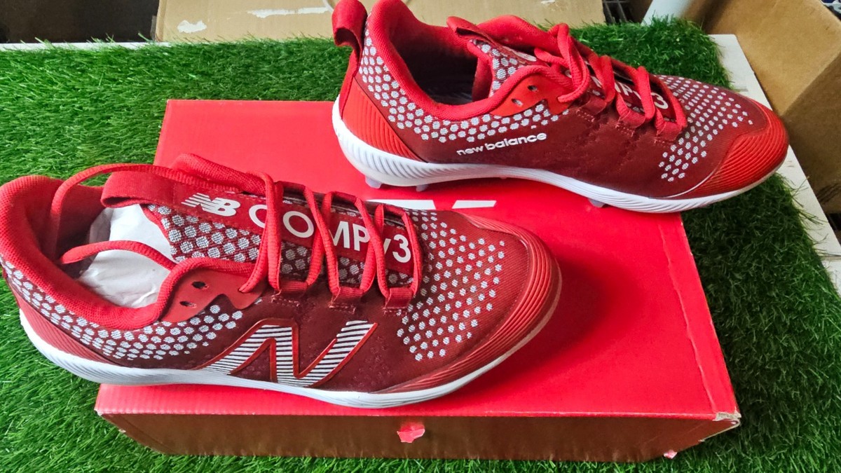 Mens New Balance FuelCell COMPv3 Baseball Cleats - RED, Size  display picture 3