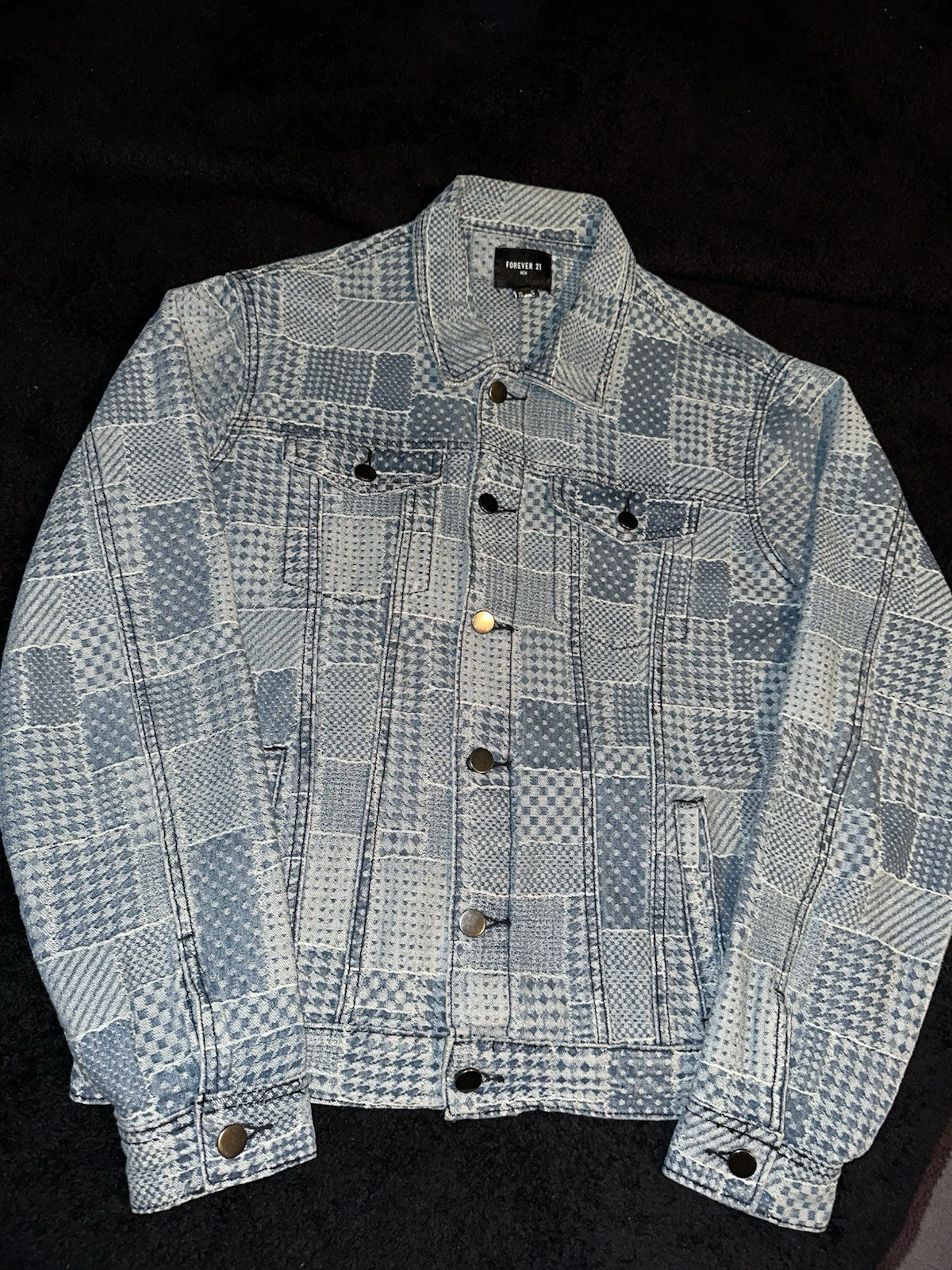 Forever 21 Jean Patchwork Jacket - image 1