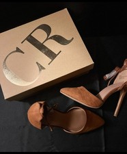 Tan Suede Ladies heels size 9 New In Box 