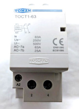 TOMZN 63A Modular Contactor, 2 NO contacts, 230v Coil DIN rail consumer unit DP
