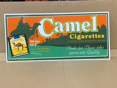 Vintage Camel Cigarette Metal Sign 26” X 12”CAMEL Turkish