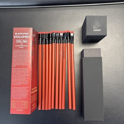 Blackwing Volume 746   The Golden Gate Bridge 10 unused pencils and box