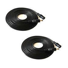 2PCS Black 5m 16.4 ft 5.5mm x 2.1mm DC Plug Extension Cable for Power 