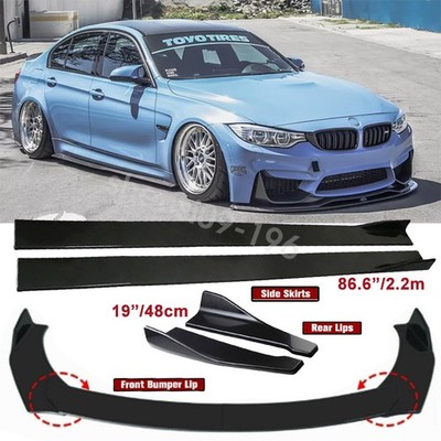 For 3 5 6 Series M Sport Side Skirt Rear Lip Front Bumper Lip Splitter Spoiler