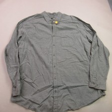 Eddie Bauer Shirt Mens 2XL Long Sleeve Button Up Pocket Classic Fit Gray