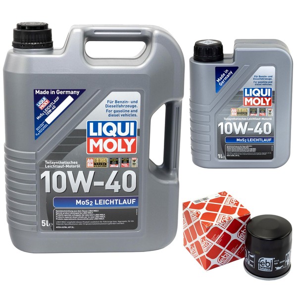MotoröL Set MOS2 10W-40 Liqui Moly 6 Liter + ÖLfilter FüR Nissan Subaru Tribeca-image
