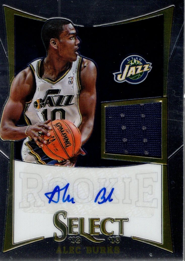 2012-13 Select #247 Alec Burks RC Auto Jersey /299 - BSK
