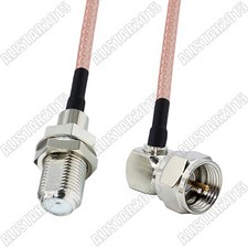 F Type Male Plug Right Angle to F Female Jack RF Pigtail RG179 Coax Cable 75ohm