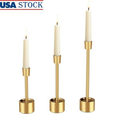 Elegant Candle Holder Unique Design Sturdy Metal Base Home Decor Gift Idea New