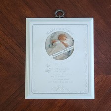 1985 Hallmark Wall Plaque Personalized Baby Christening Photo Love Art Made USA