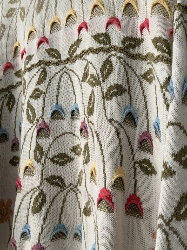 Suéter Simply Splendid Para Mujer L Grande Grueso Tejido Bordado Suéter Pesado Foto 3 de 4