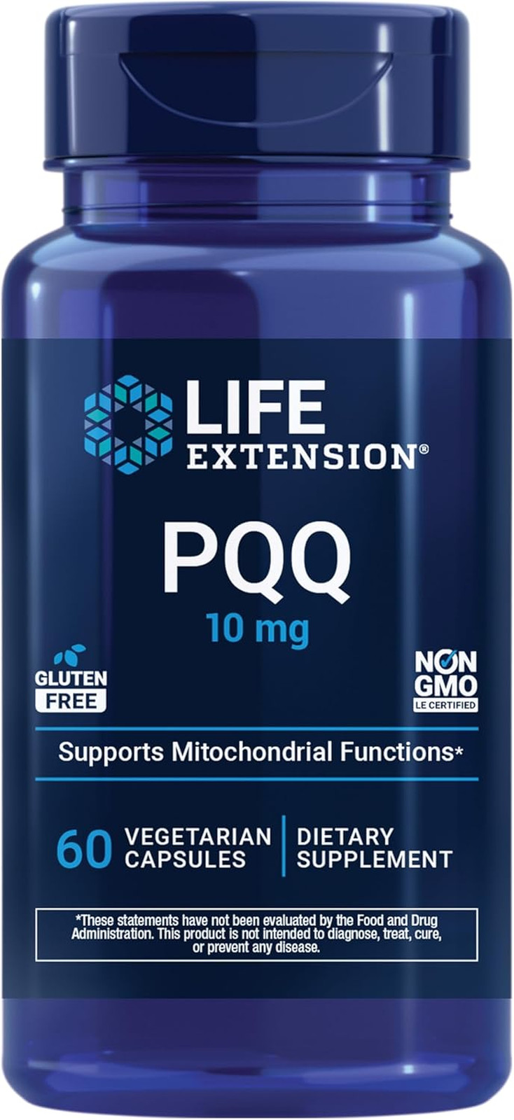 PQQ Caps – Pyrroloquinoline Quinone, 10 Mg – Promotes the Growth of New Mitochon