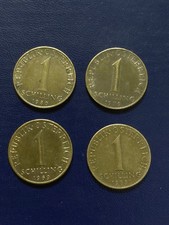 Lote de 4 monedas Austria 1 chelín monedas Europa dinero austriaco exactamente como se muestra