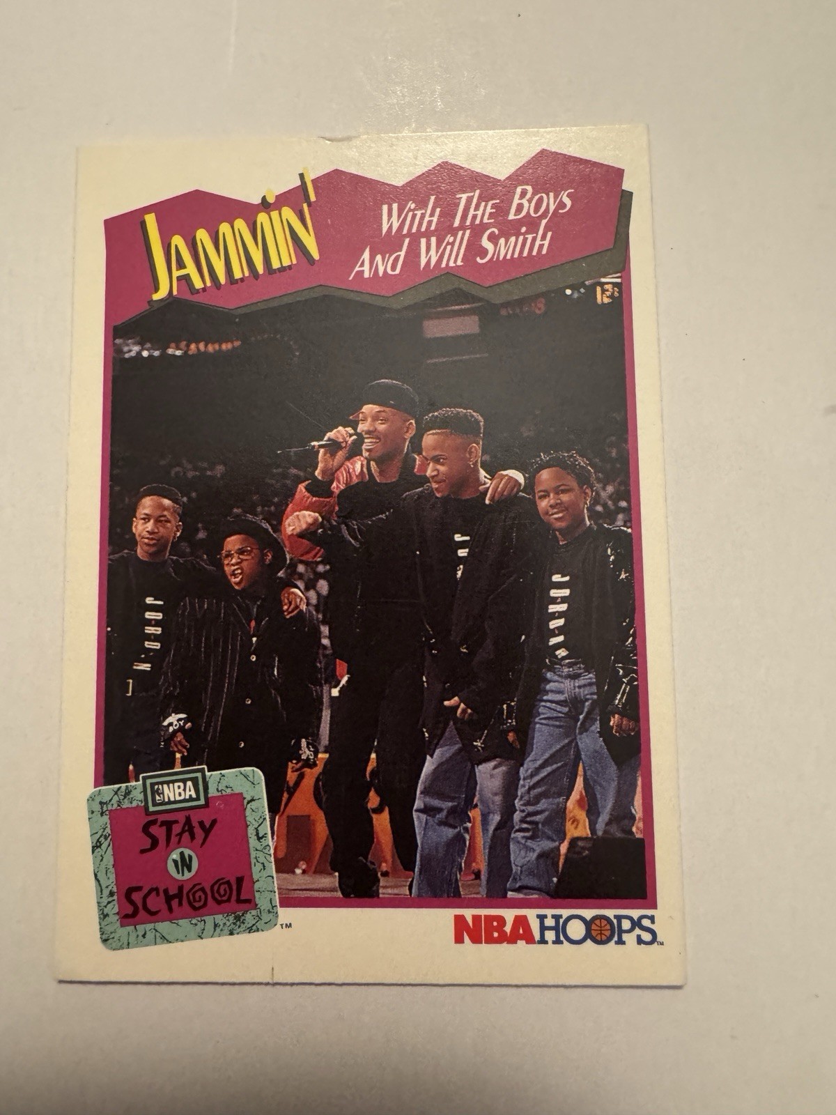 1991 NBA Hoops #325 "Stay In School" Jammin with Will Smith