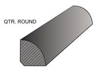 Mullican 23649 78" x 3/4" Wood Nail Down Hardwood Quarter Round - Weathered