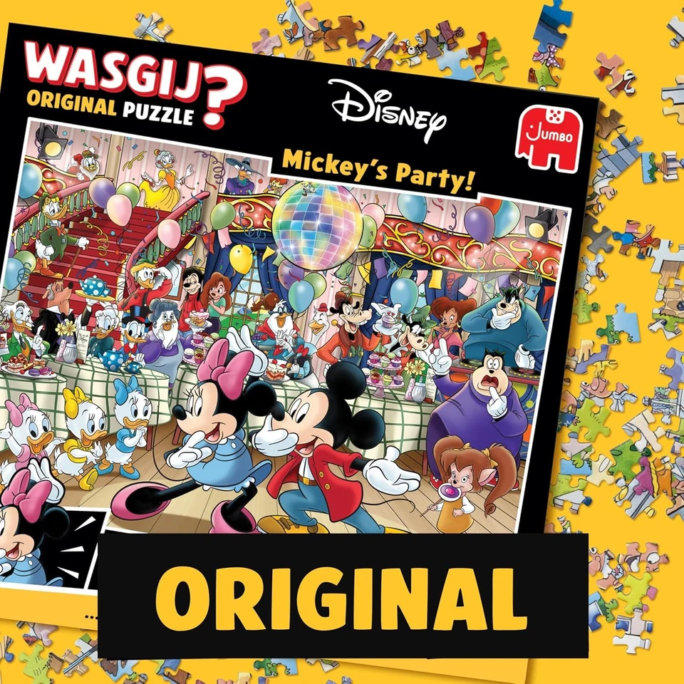 Wasgij Original, Mickey's Party - Disney Themed 1000 Piece Jigsaw Puzzles for Ad - Immagine 3 di 4